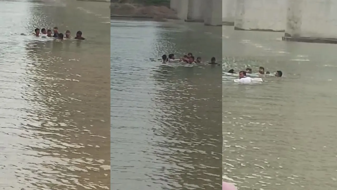 morena Congress leader Sher Tomar jumped into Chambal River police rescued him safely Steamer service