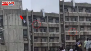 rewa young man jumps from fourth floor of Sanjay Gandhi Hospital condition critical video
