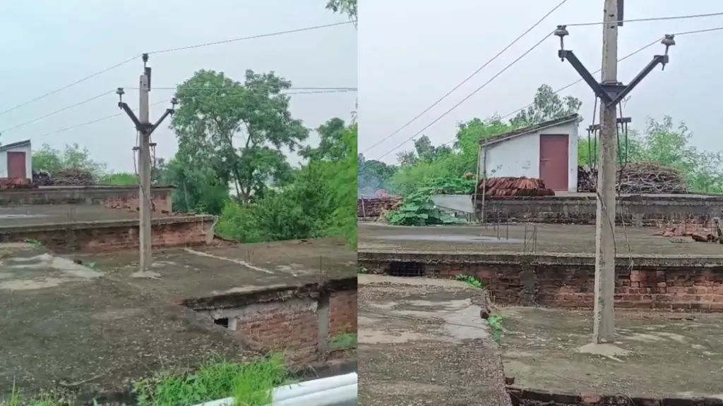 shahdol 11,000-volt electric pole was installed in the middle of house