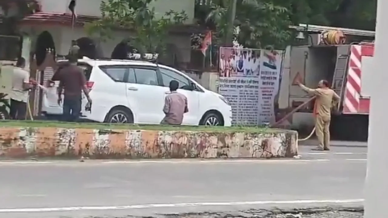 singrauli Incident involving the use of a fire brigade vehicle to wash a car mla ramniwas shah