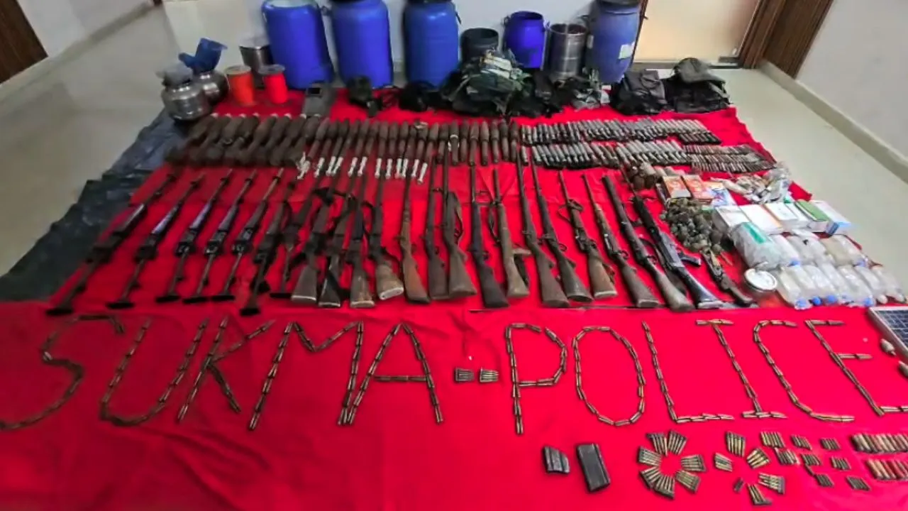 sukma naxal arms dump busted security forces seized weapons