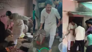 timarni mla Abhijeet Shah retrieved gas cylinder from amidst flames saving lives of 265 children