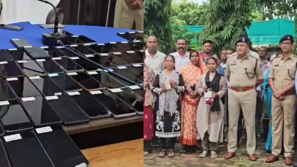 Police returned lost mobile phones.