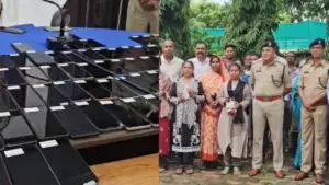 Police returned lost mobile phones.