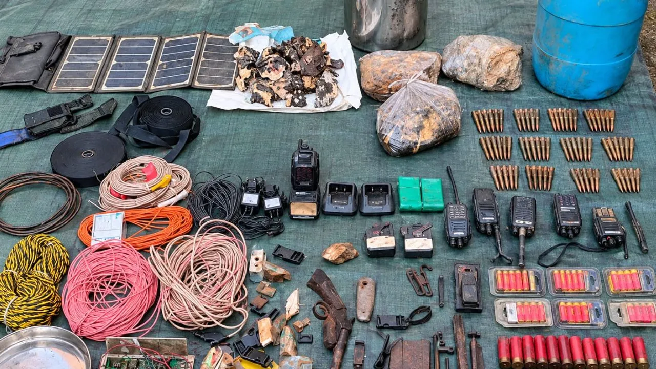 Bijapur naxal dump weapon and explosive material recovered security forces joint operation