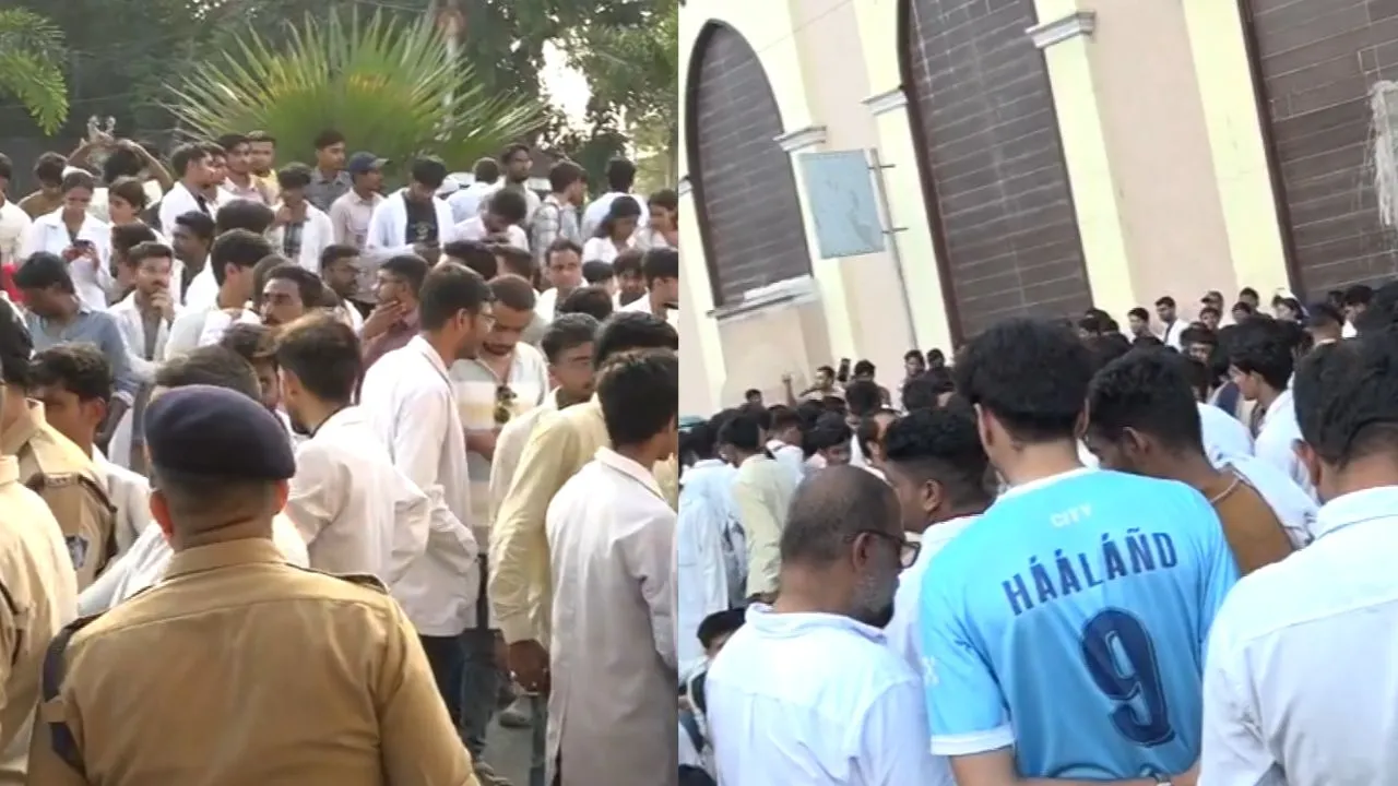 Clash between intern doctors and police over demand for stipend hike