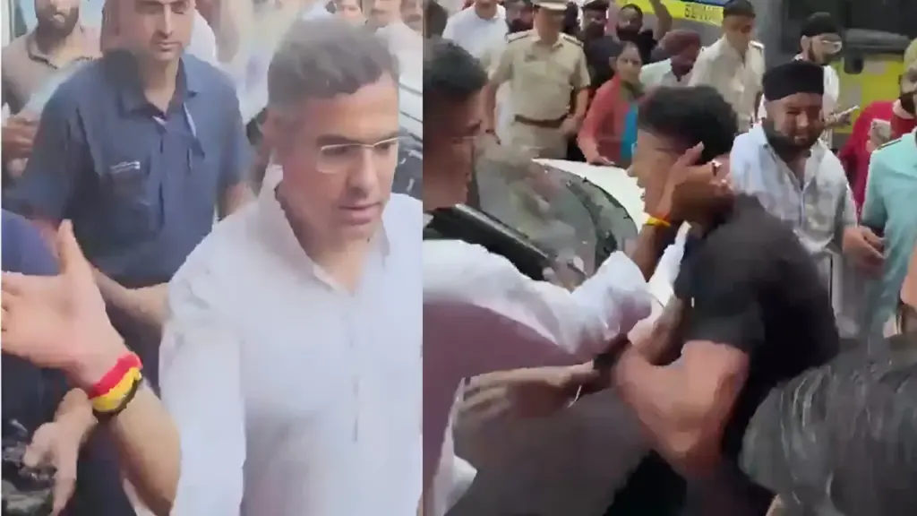 Minister Parvesh Verma slaps a young man
