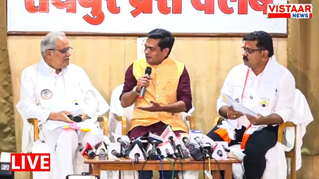 Former CM Bhupesh Baghel and Deputy CM Vijay Sharma