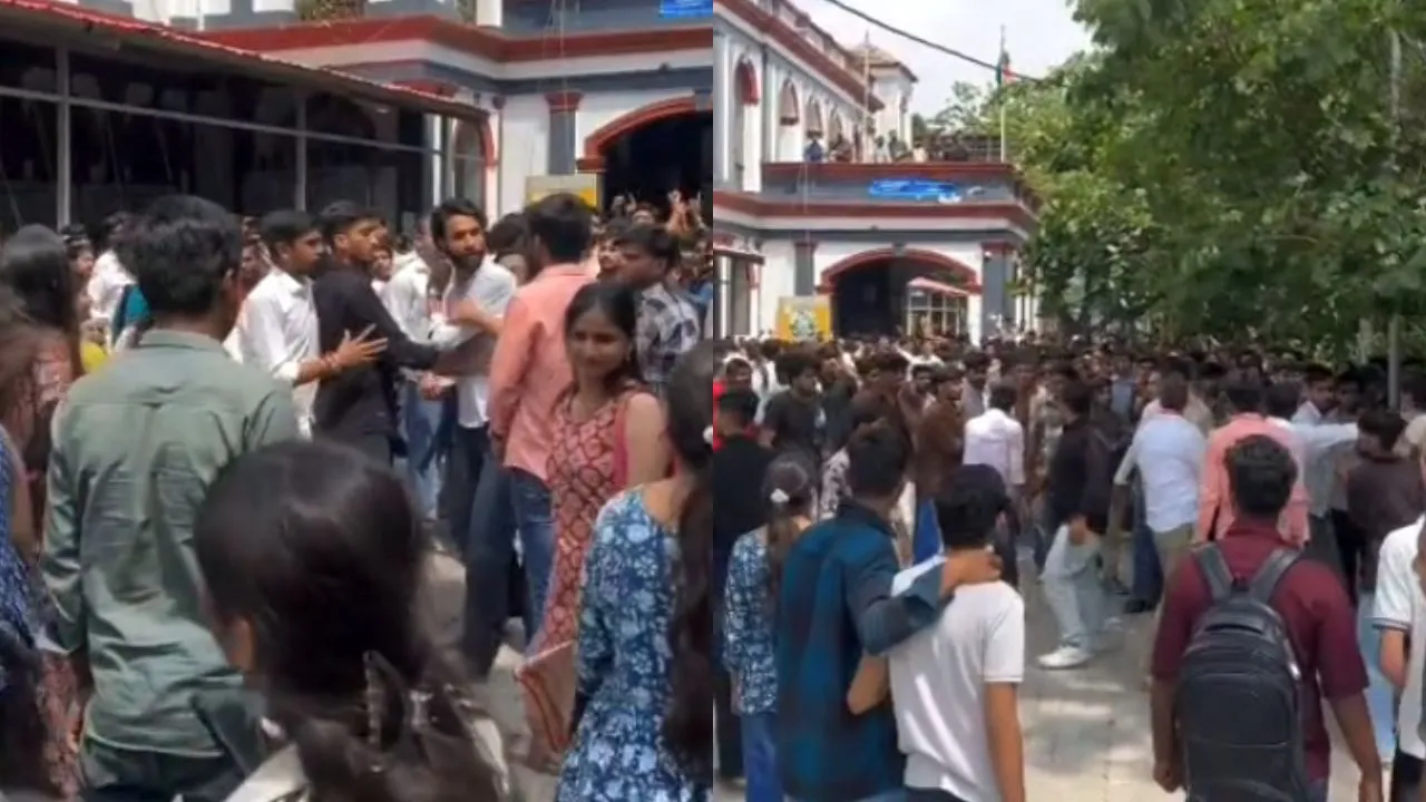 indore Holkar science college karni sena avbp clash 7 students susupended