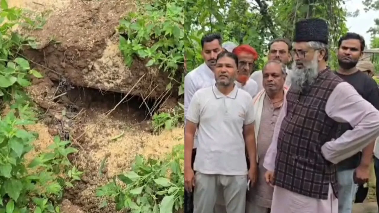 Khandwa Incident of damage to graves in a cemetery people express resentment
