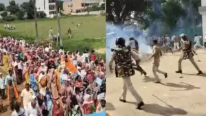 balaghat kirnapur clashes between protesters and police