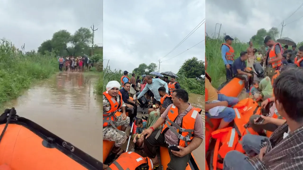 Morena heavy rain sdrf rescued 40 people