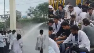 Intern doctors protest on the streets of Bhopal