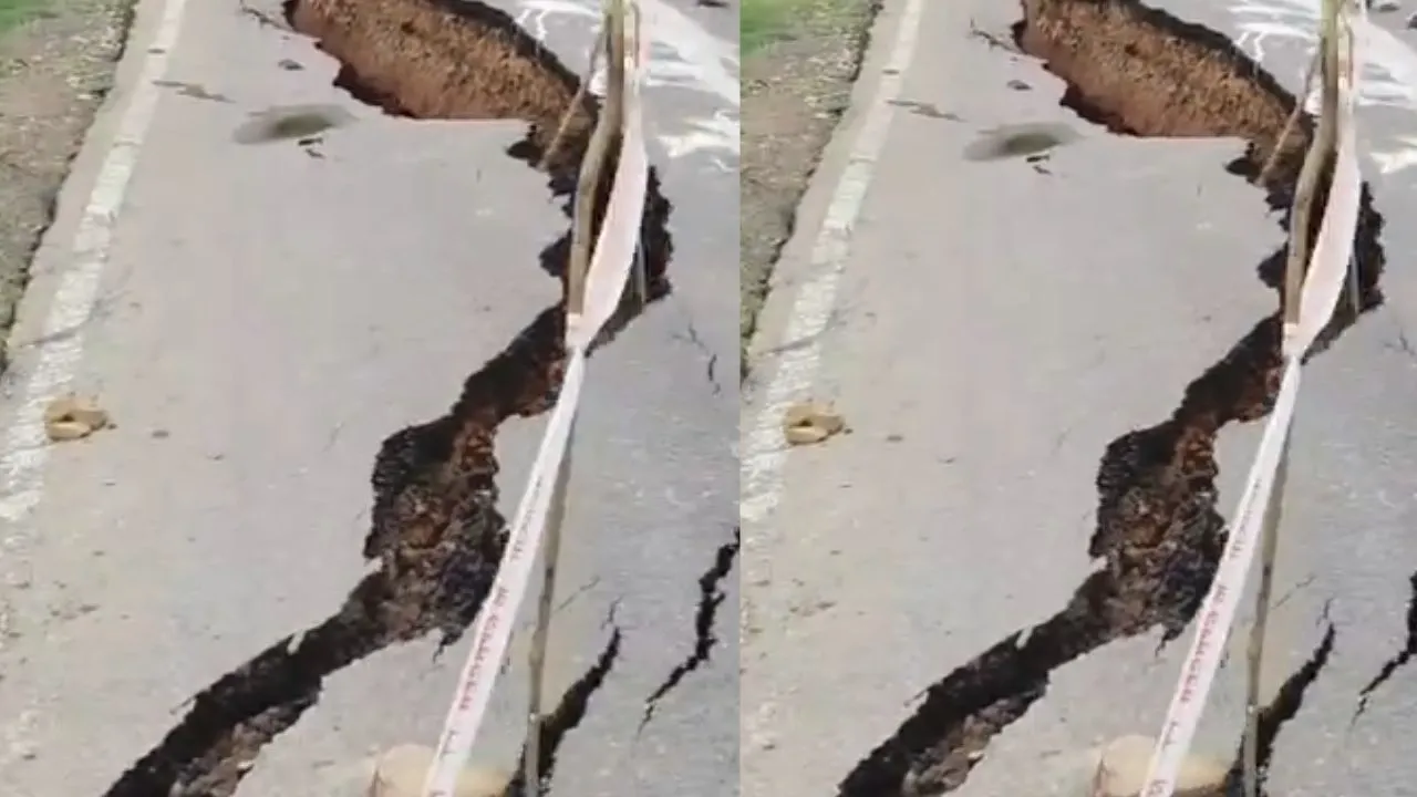 Road caved in