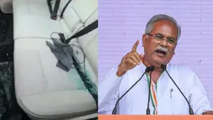Stone-pelting at Bhupesh Baghel's convoy