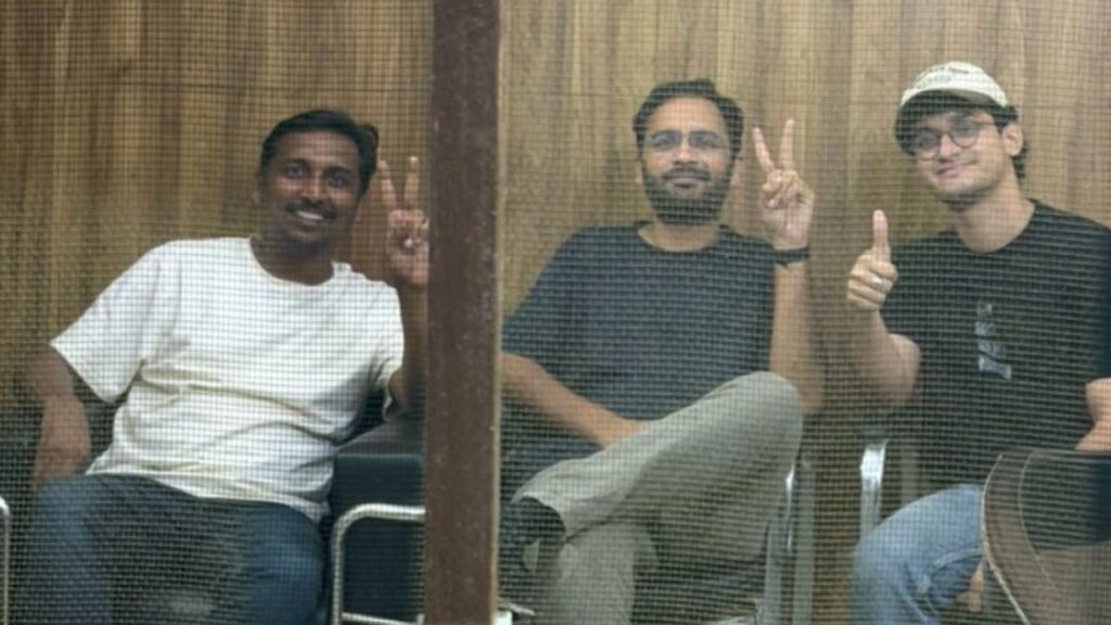 cjp leaders Saurav Das, Ashutosh Ranka, Ajinkya Shinde arrested