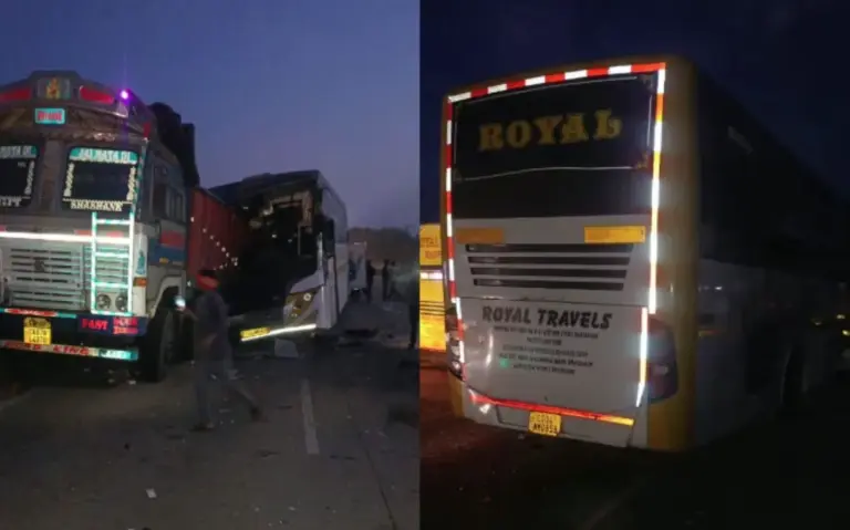 रायपुर-बिलासपुर हाईवे पर भीषण सड़क हादसा, खड़े ट्रक से भिड़ी बस, 3 की मौत, 10 घायल