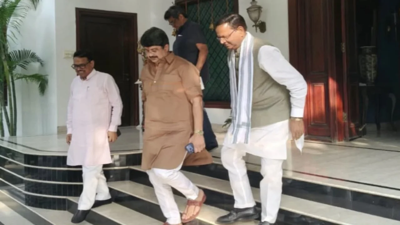 Raja Bhaiya With BJP State President Pankaj Chaudhary