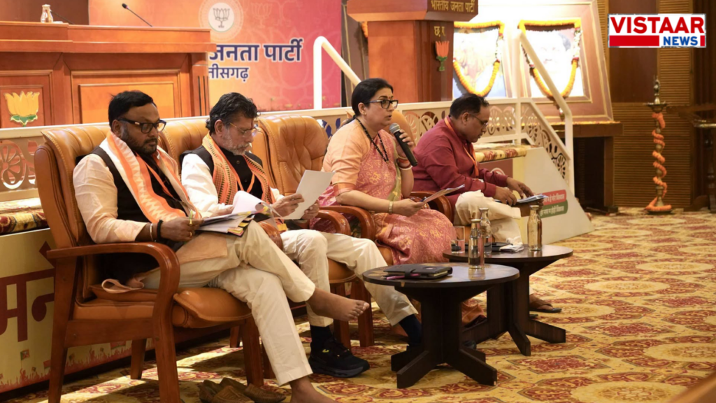 smriti-irani-chhattisgarh-bjp-report-card-ministers-ground-work