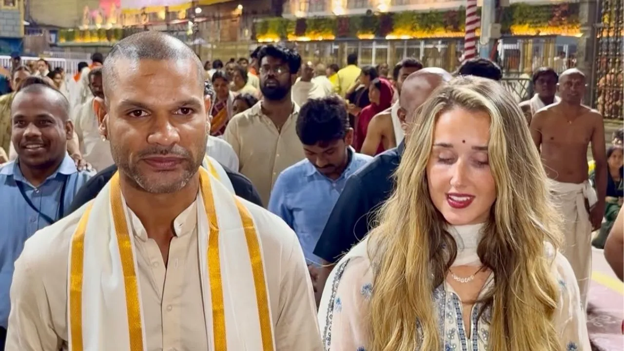 Shikhar Dhawan With Sophie Shine