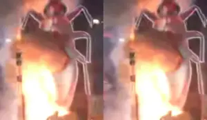 cockroach effigy burnt delhi