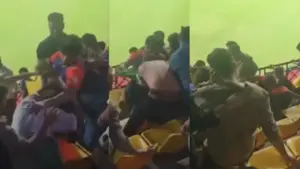 Holkar stadium fight between spectators india west indies match