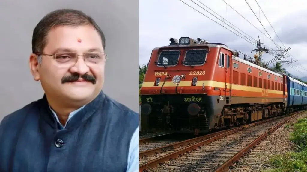 rajnangaon mp santosh pandey demands special train haridwar and katra