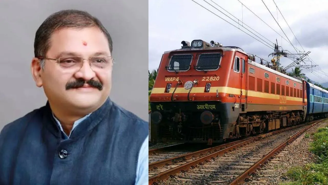 rajnangaon mp santosh pandey demands special train haridwar and katra