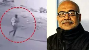 The accused who murdered former IAS officer Rakesh Agarwal was seen on CCTV.