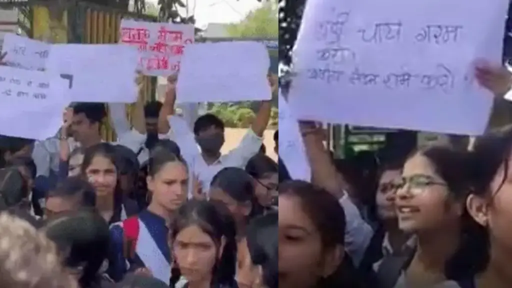 Students' protest against the teacher