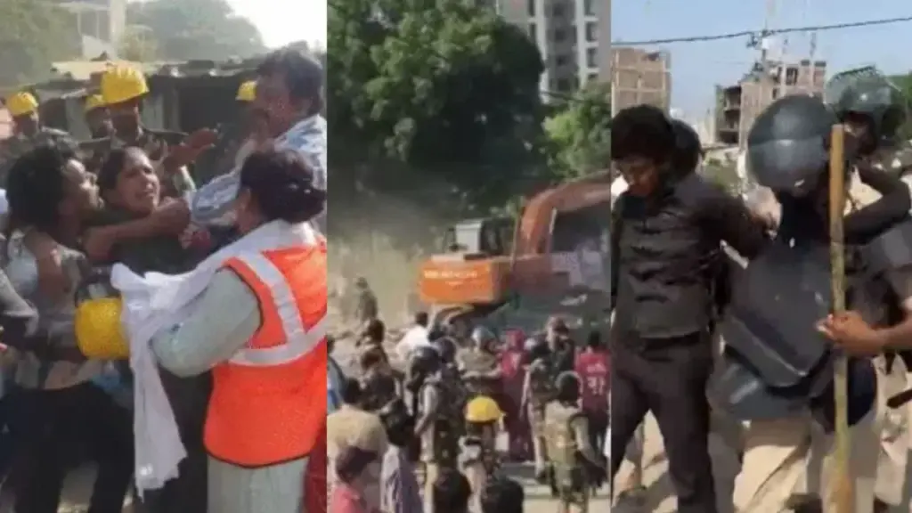 Clash between police and the public