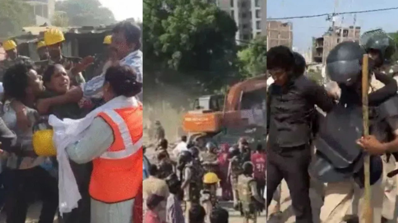 Clash between police and the public