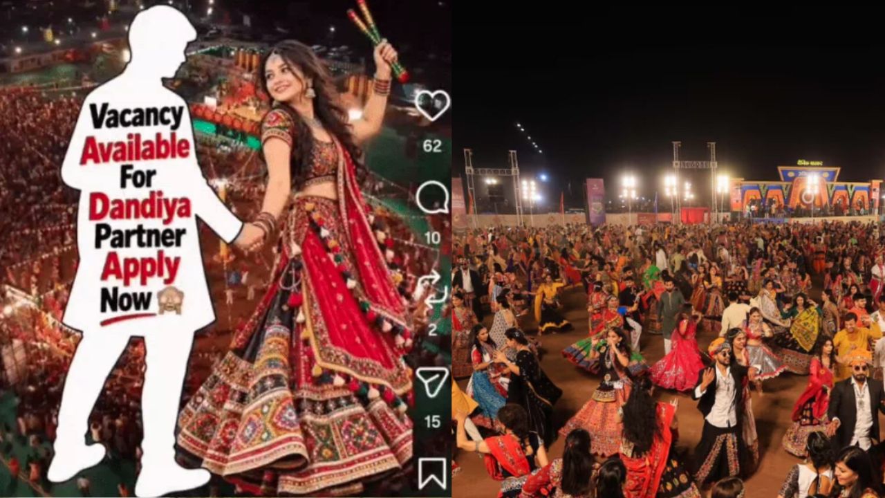 'Rent-a-Garba Partner' trend goes viral on social media.