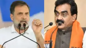 Rahul Gandhi and Minister Rakesh Singh