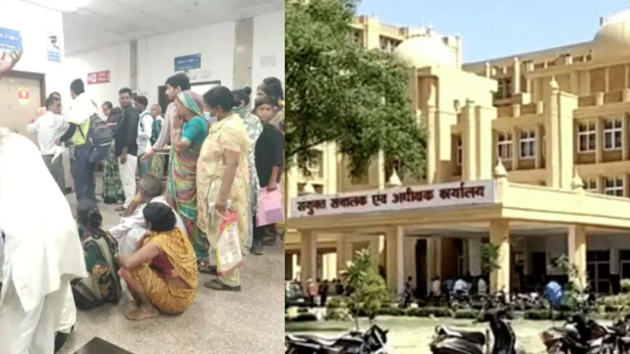 Long queue in front of the X-ray department.