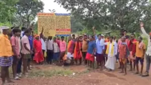 Protest by villagers