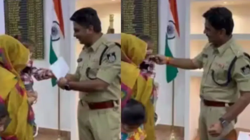 The SP handed the appointment letter to Manish.