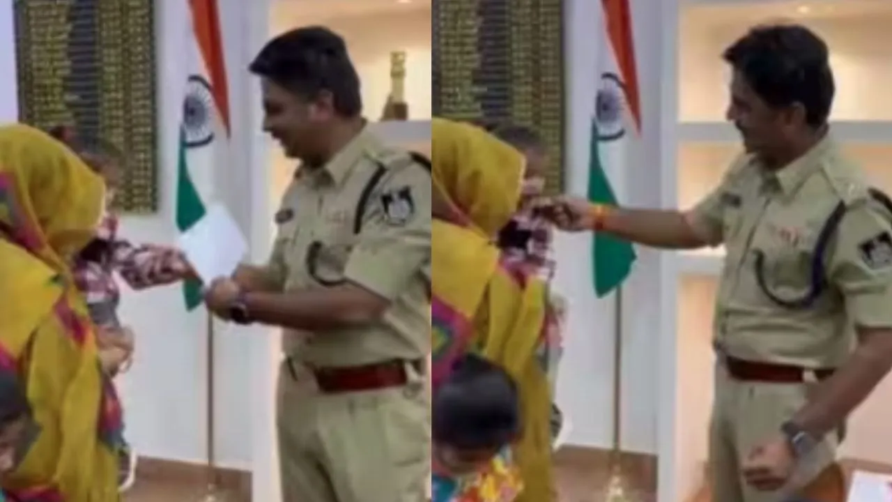 The SP handed the appointment letter to Manish.