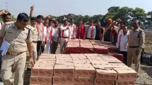 Police seized 200 cases of illicit liquor.