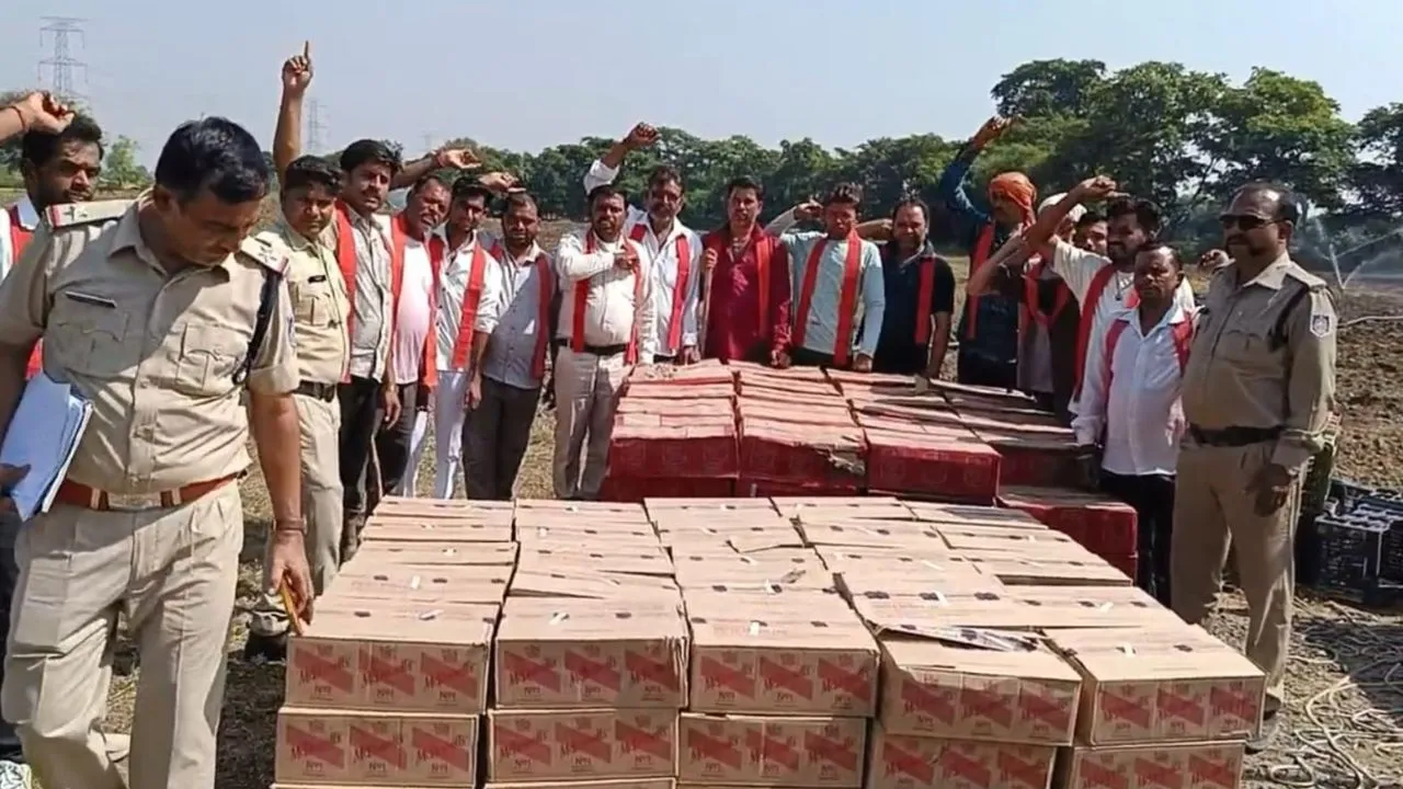 Police seized 200 cases of illicit liquor.