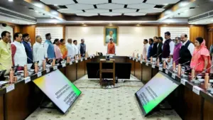 Photo of the Mohan government cabinet meeting